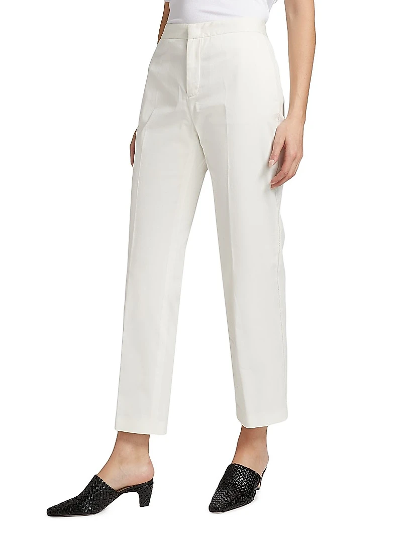 Cotton Gabardine Regular-Fit Trousers
