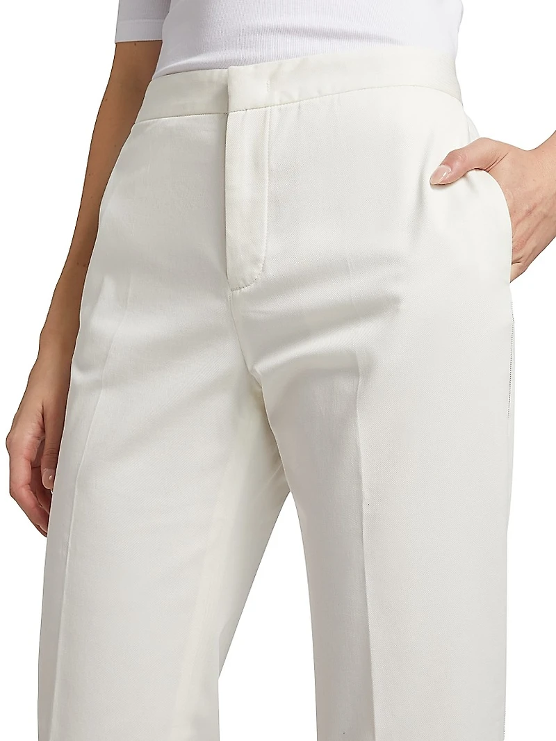 Cotton Gabardine Regular-Fit Trousers