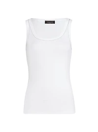 Rib-Knit Jersey Tank Top