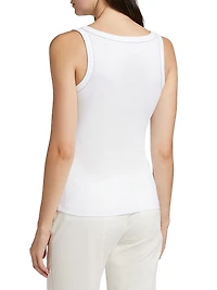 Rib-Knit Jersey Tank Top