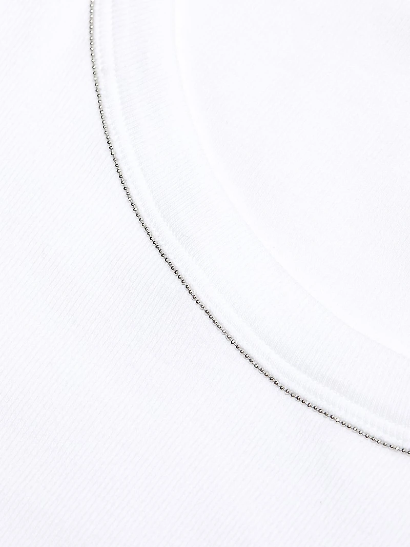 Rib-Knit Jersey Tank Top