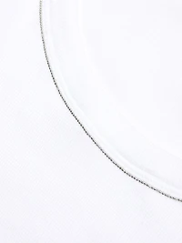 Rib-Knit Jersey Tank Top