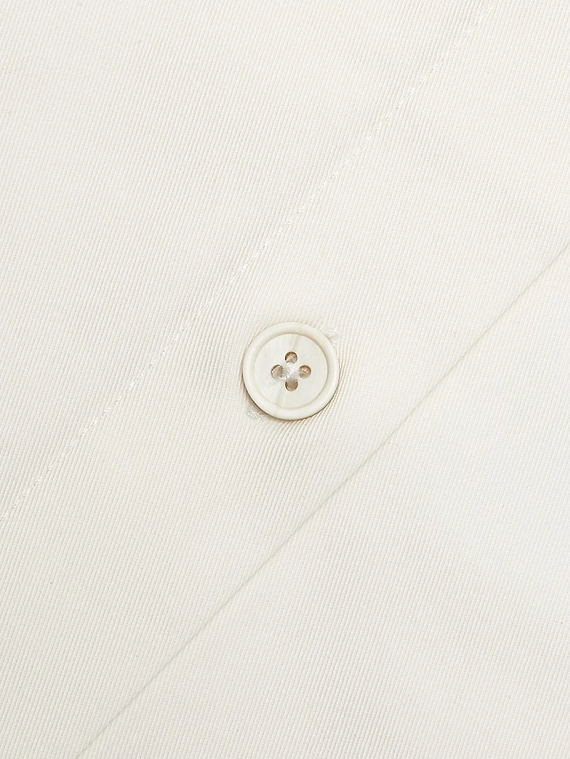 Cotton Gabardine Mini Shirtdress