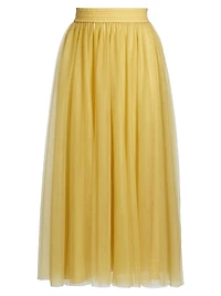 Golden Tulle Maxi Skirt
