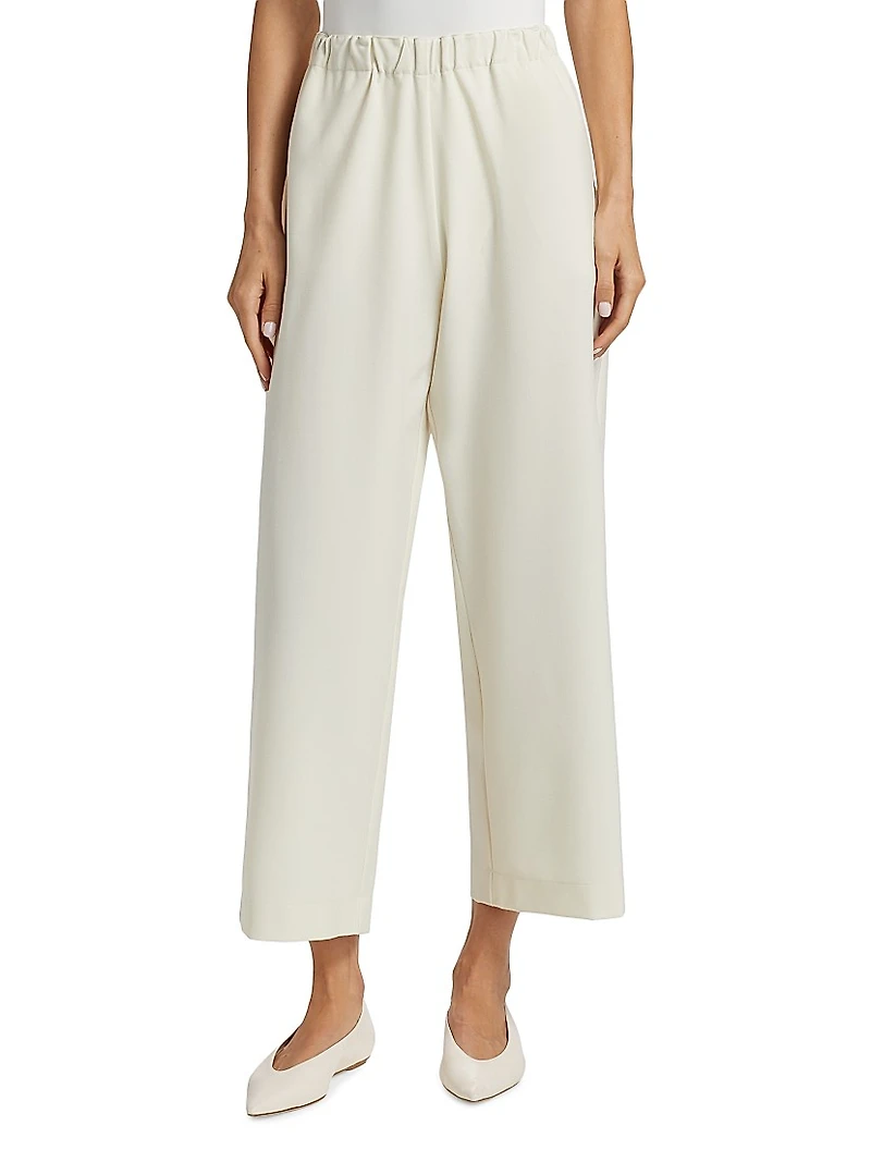 Tecno Cropped Wide-Leg Trousers