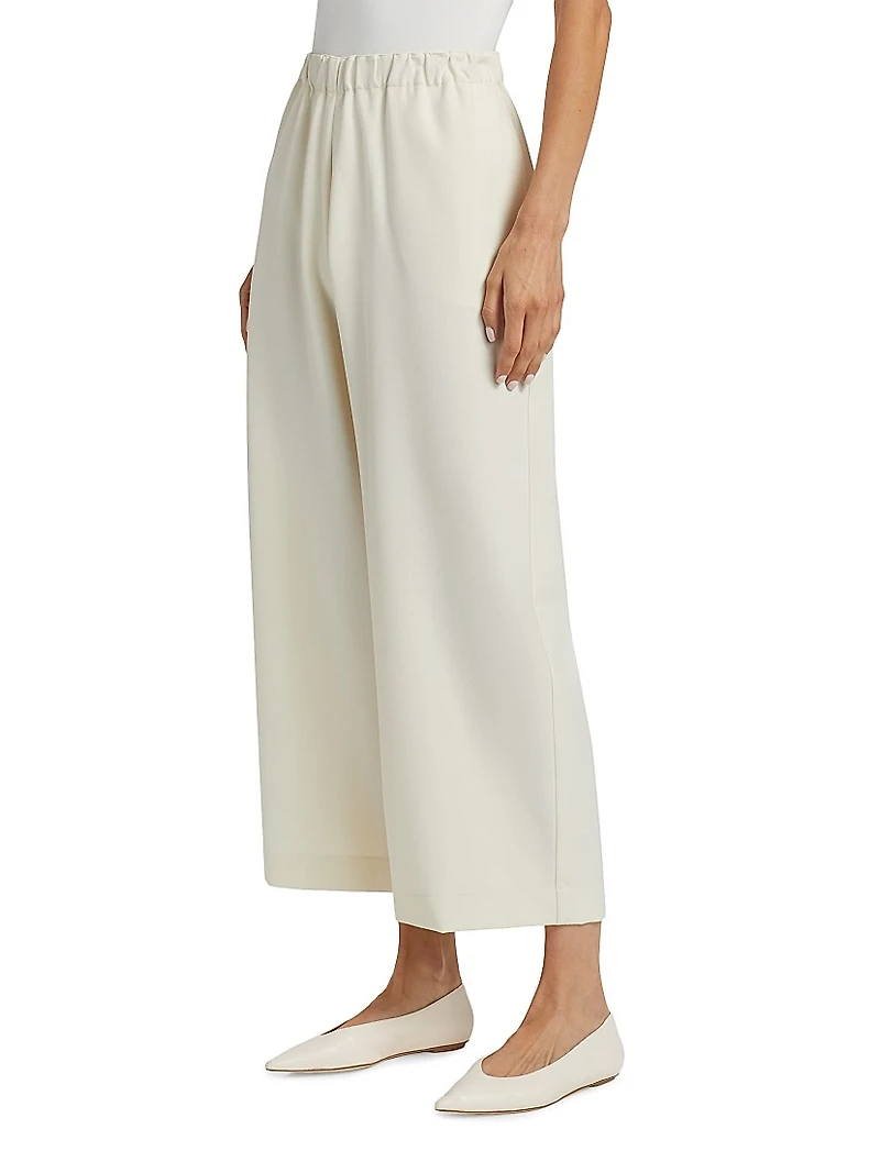 Tecno Cropped Wide-Leg Trousers