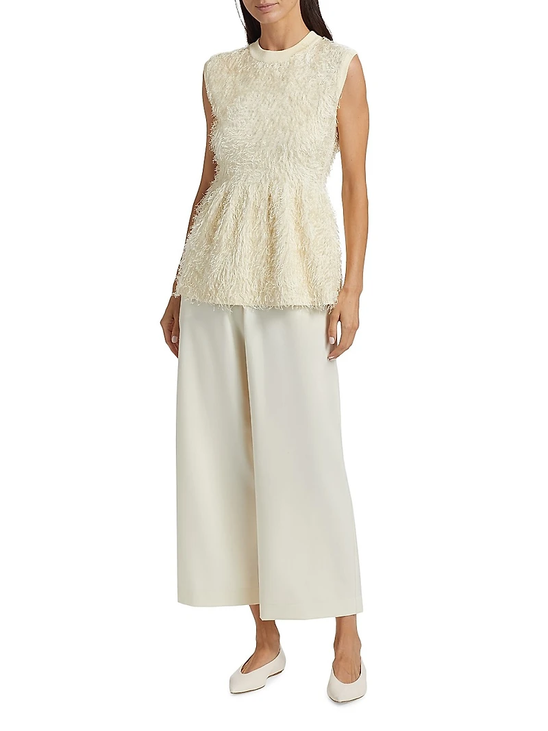 Tecno Cropped Wide-Leg Trousers