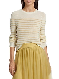 Striped Cashmere Crewneck Sweater
