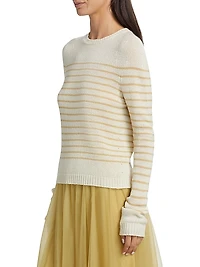 Striped Cashmere Crewneck Sweater