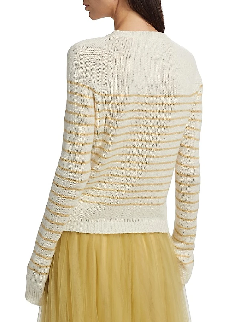 Striped Cashmere Crewneck Sweater