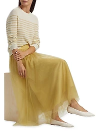 Striped Cashmere Crewneck Sweater