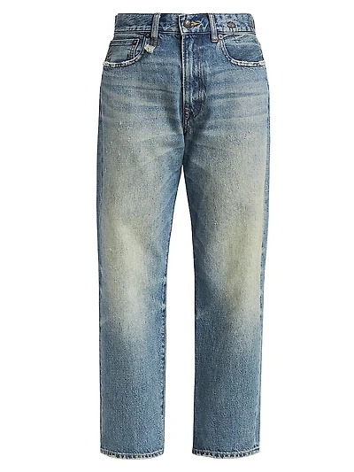 Boyfriend High-Rise Crop Wide-Leg Jeans