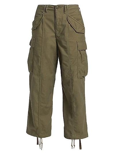 Crop Wide-Leg Cargo Pants