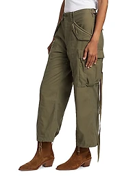 Crop Wide-Leg Cargo Pants