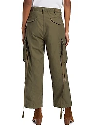 Crop Wide-Leg Cargo Pants