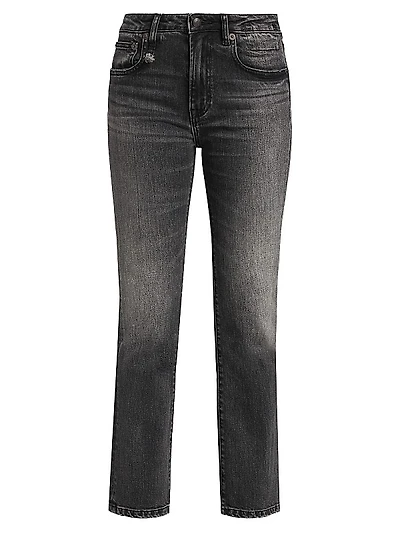 Kick Fit Mid-Rise Cropped Stretch Flare Jeans