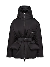 Re-Nylon Hooded Down Jacket