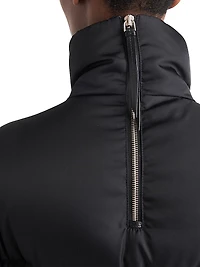 Re-Nylon Gabardine Hooded Down Coat