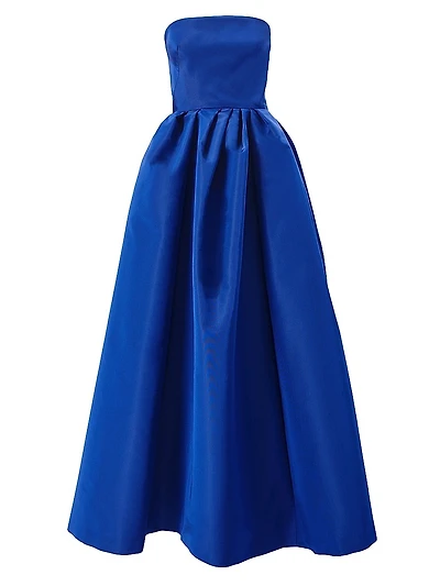 Strapless Silk Full Cocktail Dress