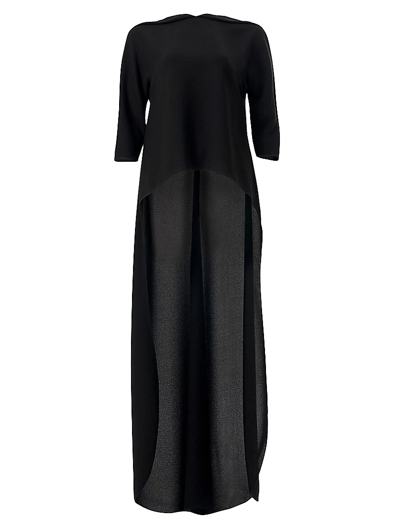 Cape Georgette Asymmetric Top