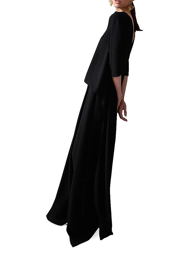 Cape Georgette Asymmetric Top