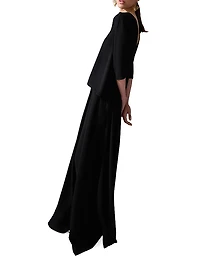 Cape Georgette Asymmetric Top