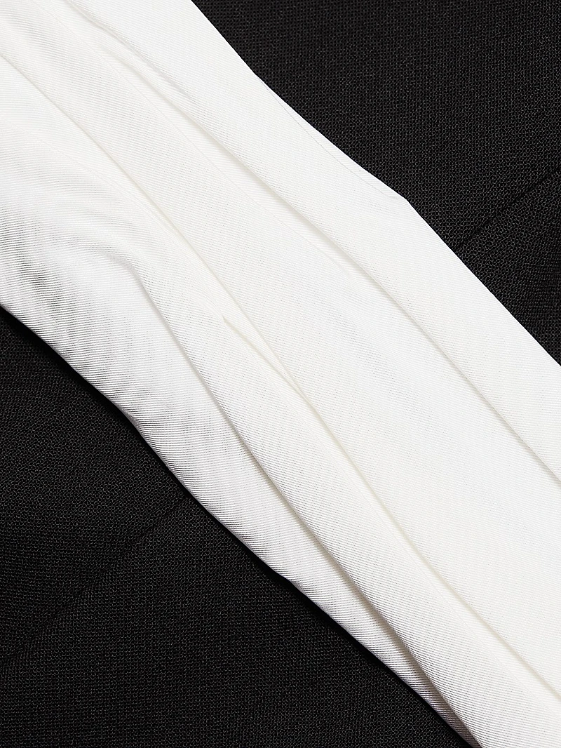 Cummerbund Crewneck Sleeveless Dress