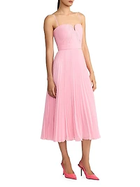 Wicked x Zac Posen Pleated Chiffon Midi-Dress