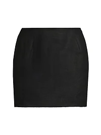 Jane Linen Cover-Up Miniskirt