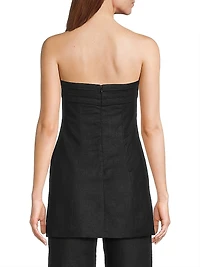 Fleuri Linen Strapless Top