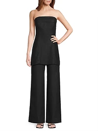 Fleuri Linen Strapless Top