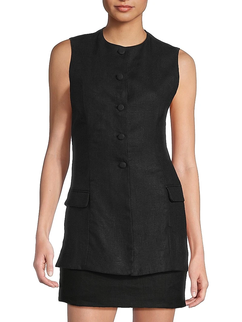 Jane Linen Vest