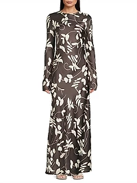 Faroe Silhouetted Floral Maxi Dress