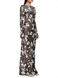 Faroe Silhouetted Floral Maxi Dress