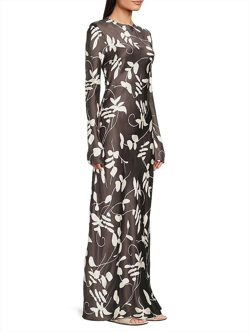 Faroe Silhouetted Floral Maxi Dress