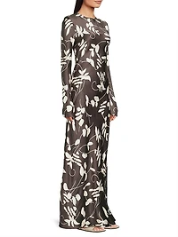 Faroe Silhouetted Floral Maxi Dress