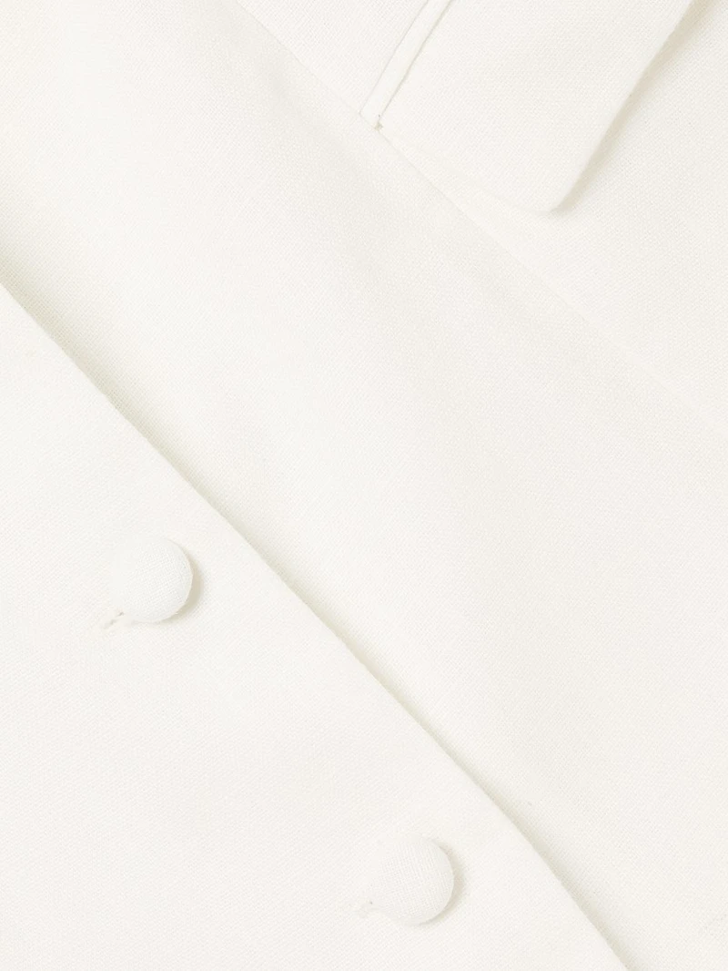 Jane Button-Front Linen Minidress