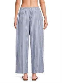 Vieu Relaxed Striped Cotton Pants
