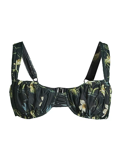 Emily Floral Bikini Top