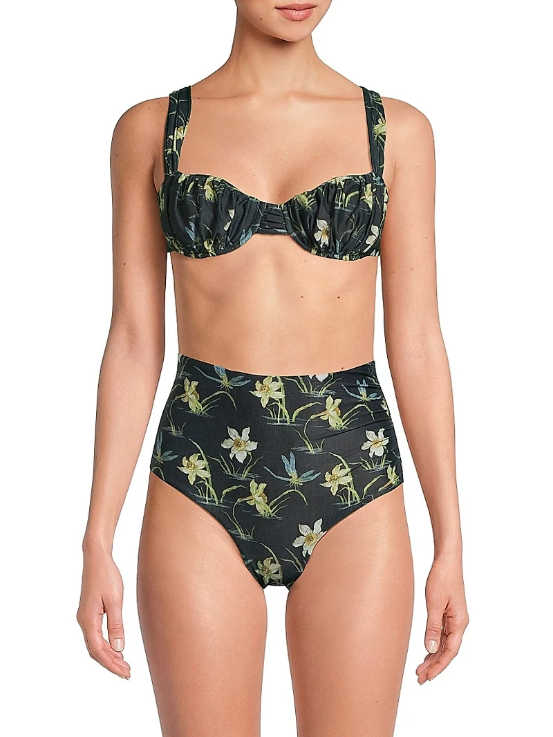 Emily Floral Bikini Top
