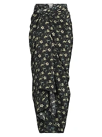 Tayga Floral Silk Pareo