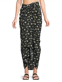 Tayga Floral Silk Pareo