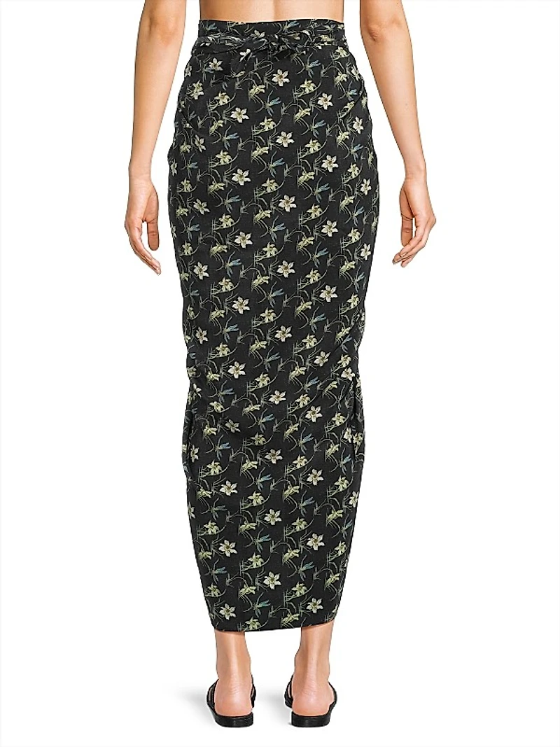 Tayga Floral Silk Pareo