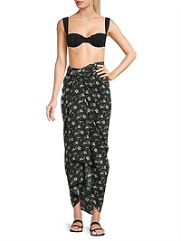 Tayga Floral Silk Pareo