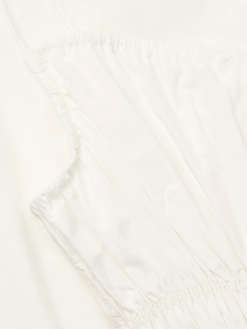 Aya Smocked Cover-Up Midi-Dress