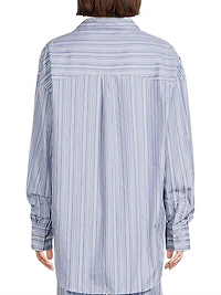 En Vau Striped Cotton Button-Front Shirt