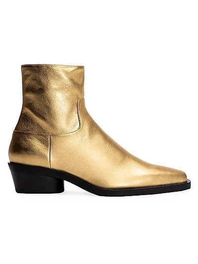 Bronco 40MM Metallic Leather Ankle Boots