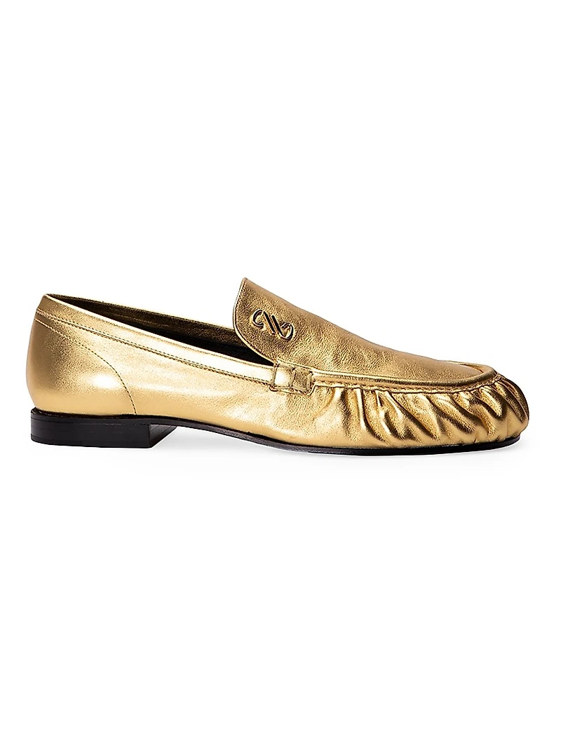Park Metallic Leather Loafers