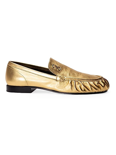 Park Metallic Leather Loafers