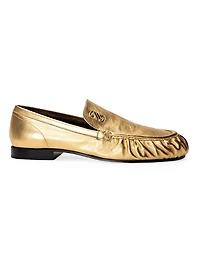 Park Metallic Leather Loafers